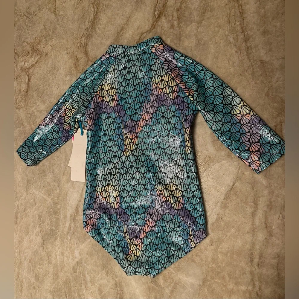 Limited Too Blue and Purple Kids Swim Rashguard - Picture 2 of 3